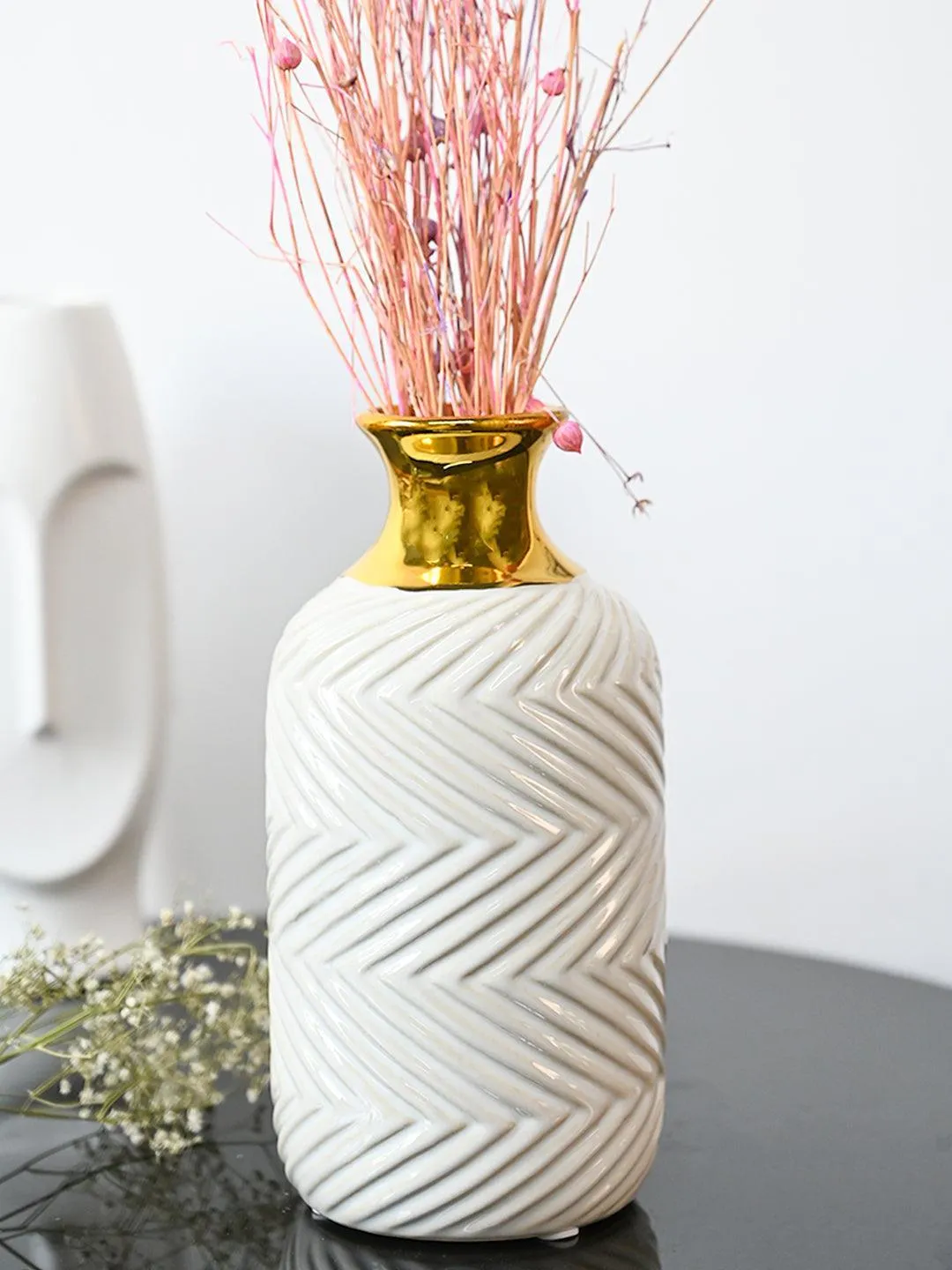 Stylish White Ceramic Vase