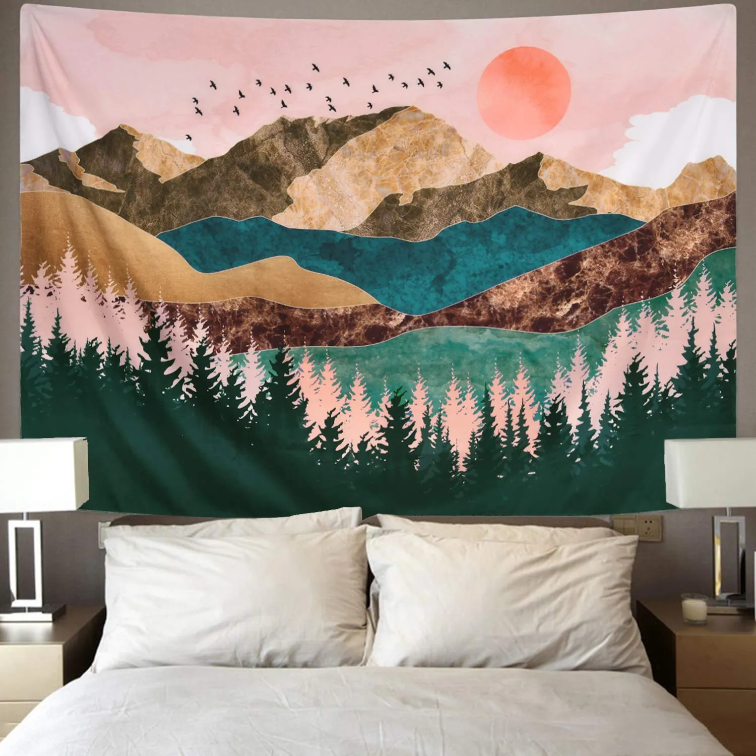 Sunset Mountain Tapestry