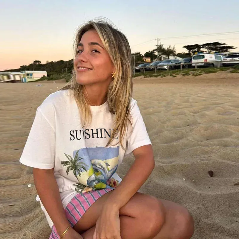 Sunshine Beach Stylish Graphic Tee