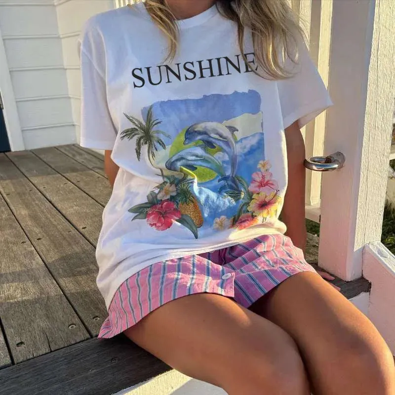 Sunshine Beach Stylish Graphic Tee