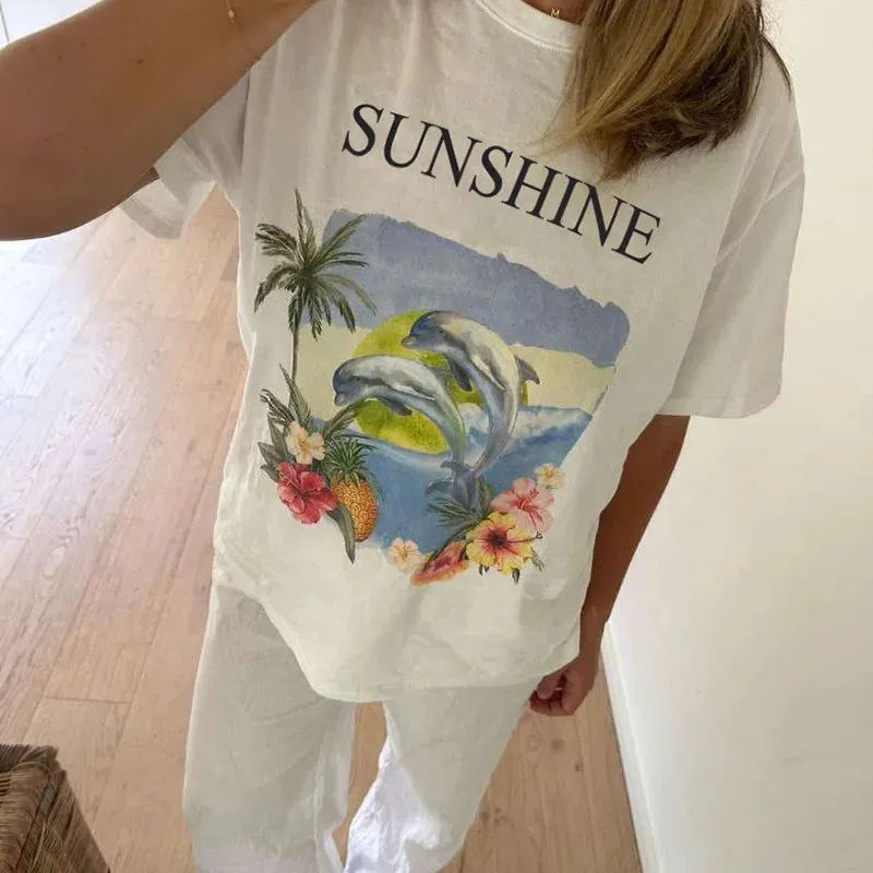 Sunshine Beach Stylish Graphic Tee