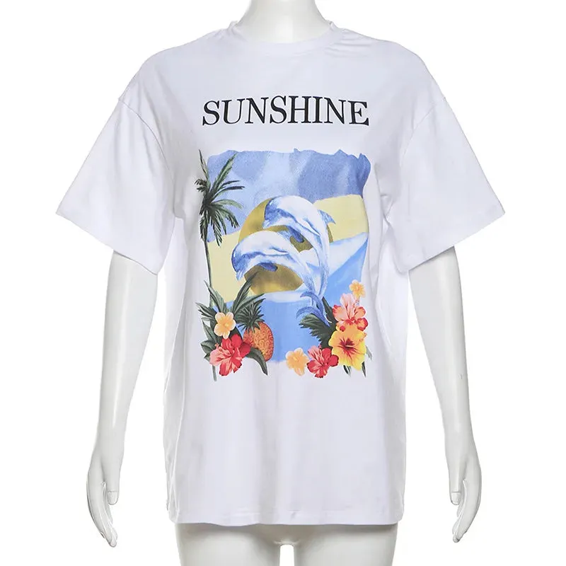 Sunshine Beach Stylish Graphic Tee