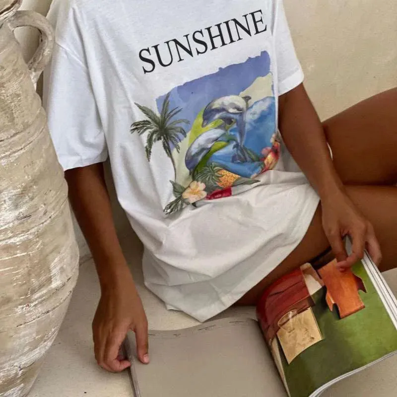 Sunshine Beach Stylish Graphic Tee