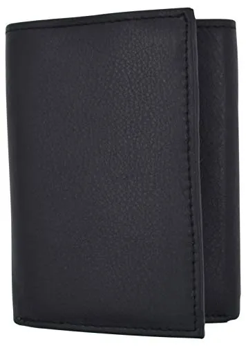 SWISS MARSHALL Top Grain Leather Trifold Wallet for Men RFID Blocking Extra Capacity