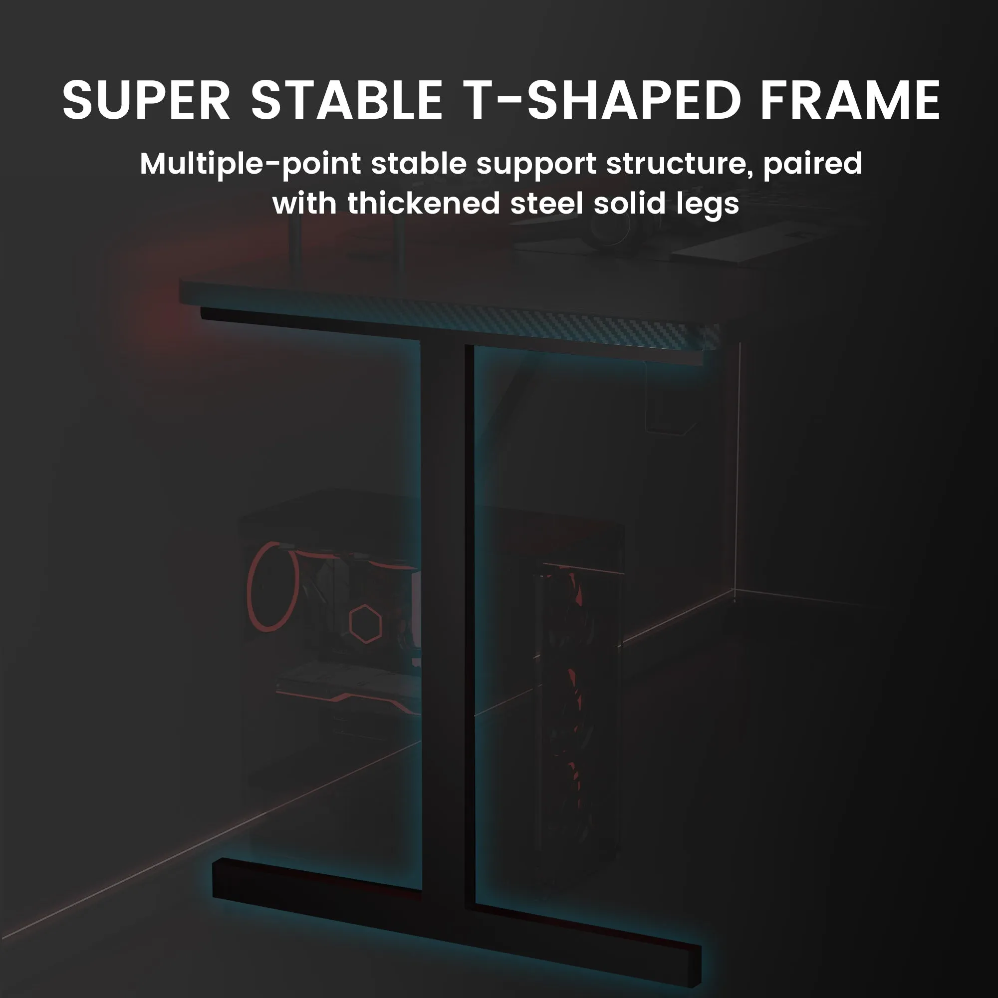 T-Shaped Series RGB Gaming Desk GTP200