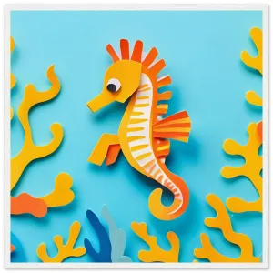 The beauty of paper animal art: Seahorse