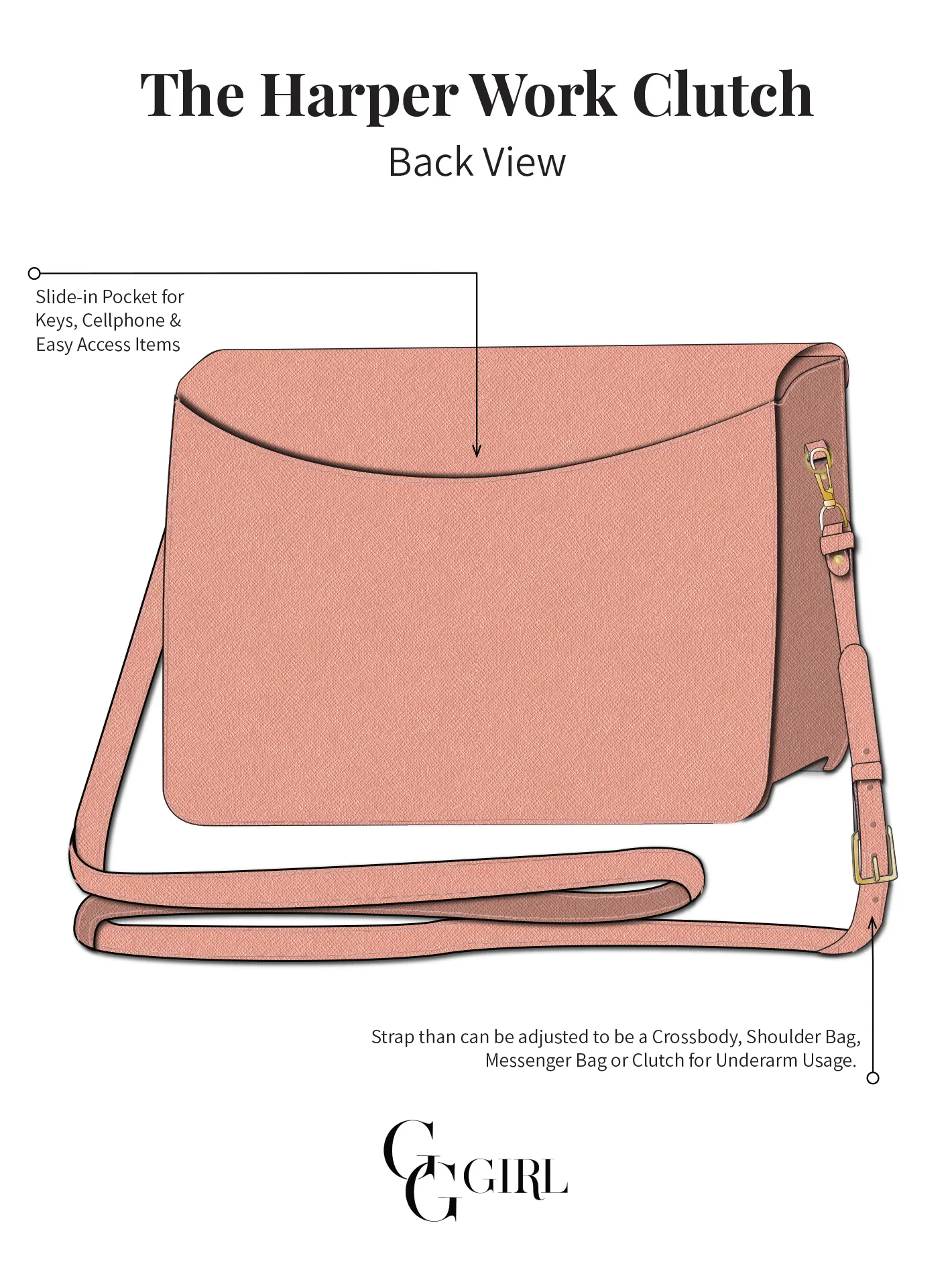 The Harper Laptop Bag in Lipstick Pink