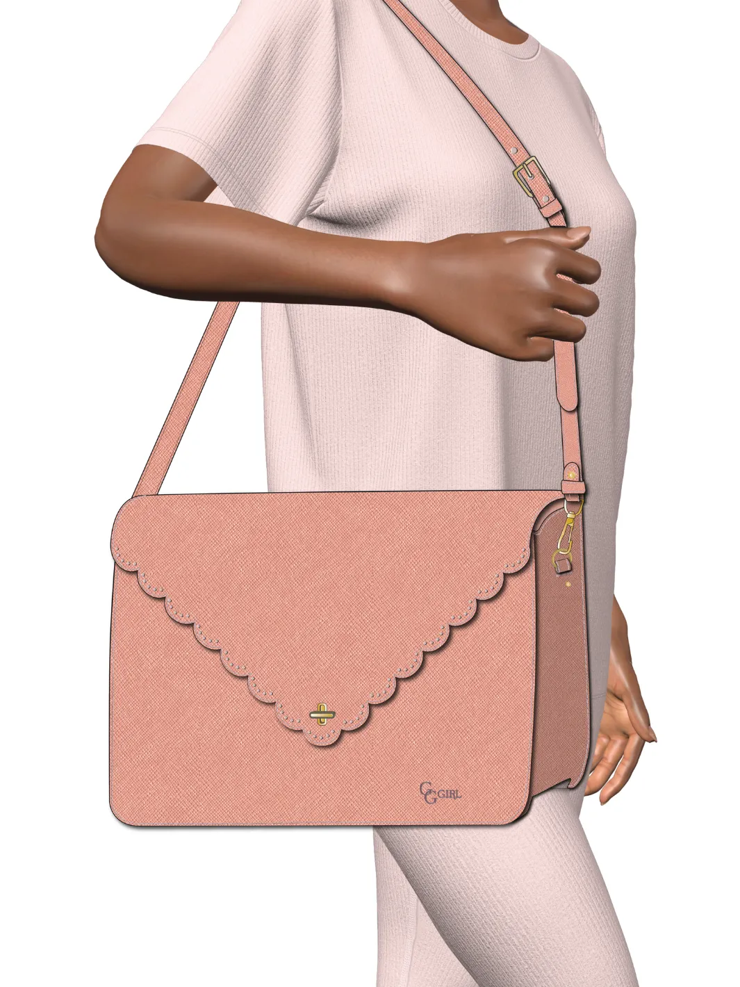 The Harper Laptop Bag in Lipstick Pink