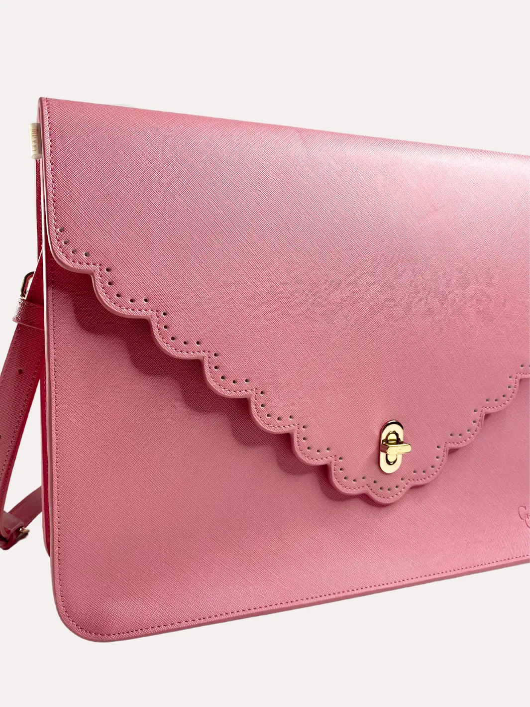 The Harper Laptop Bag in Lipstick Pink