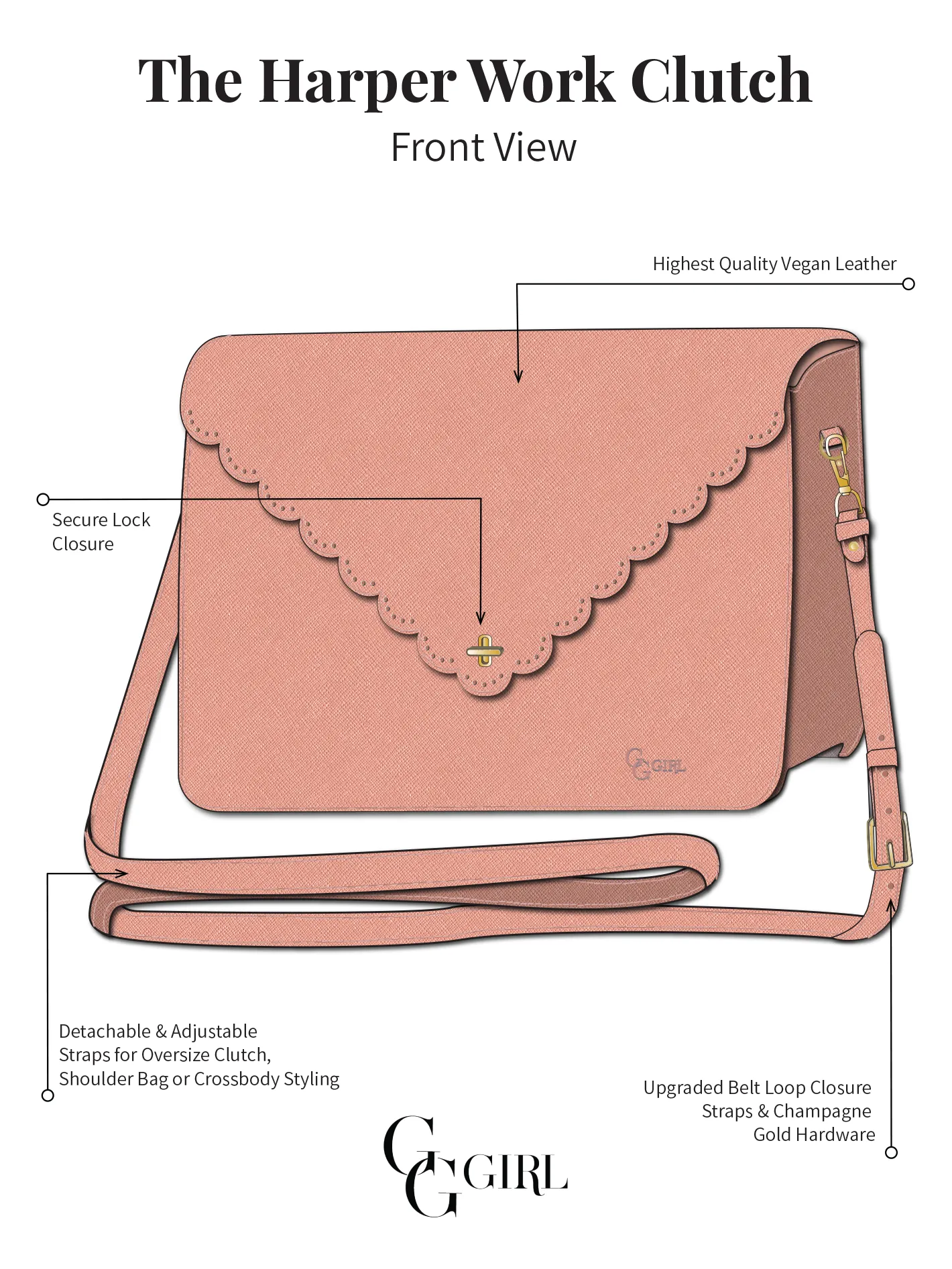 The Harper Laptop Bag in Lipstick Pink