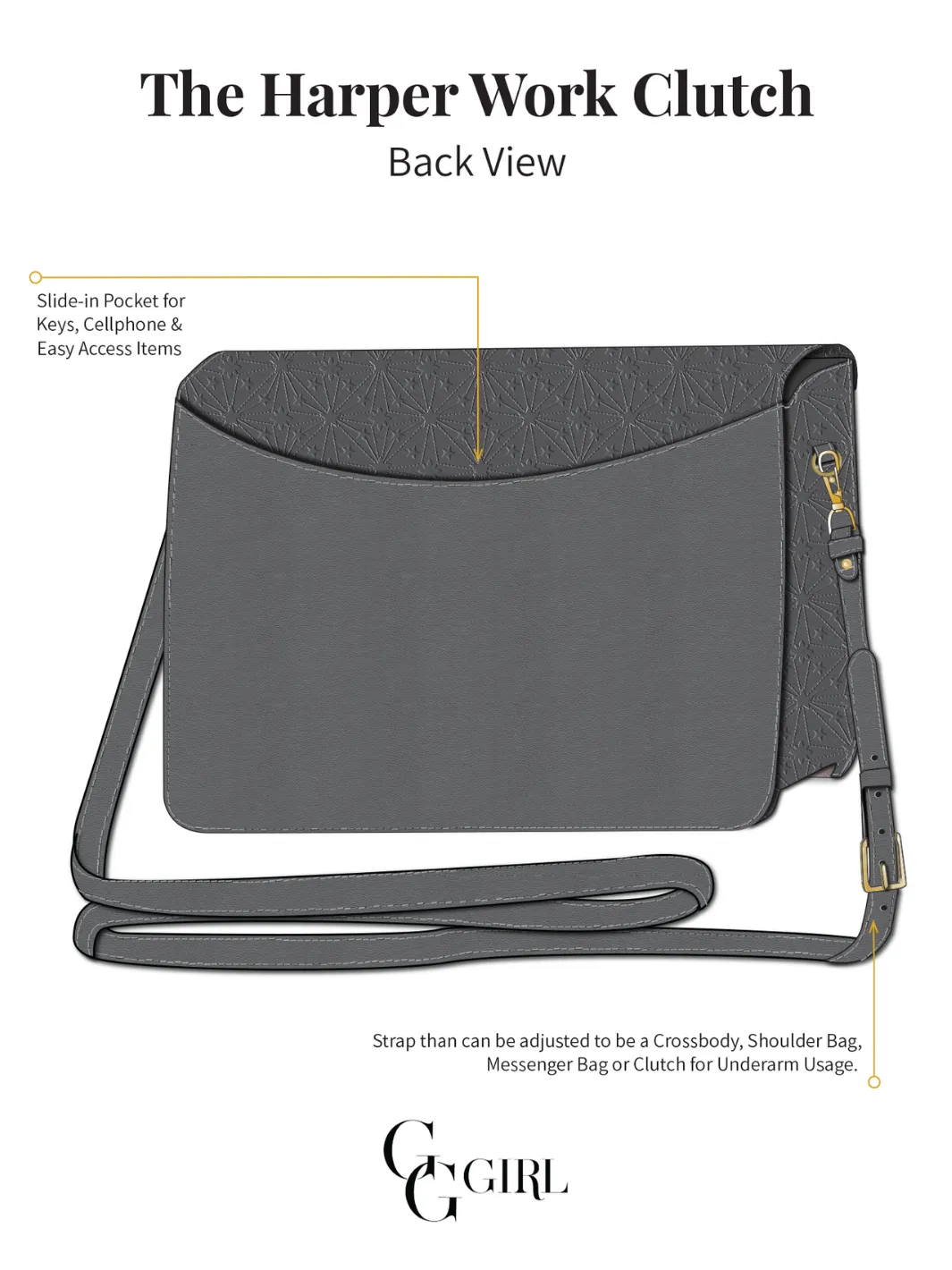 The Harper Laptop Bag in Soft Black