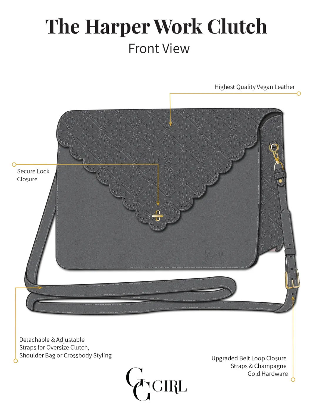 The Harper Laptop Bag in Soft Black