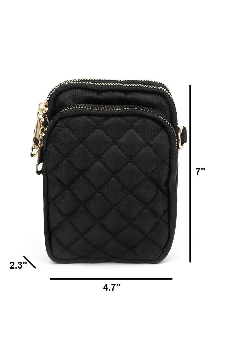 Tori Quilted Crossbody Sling Bag with Guitar Strap