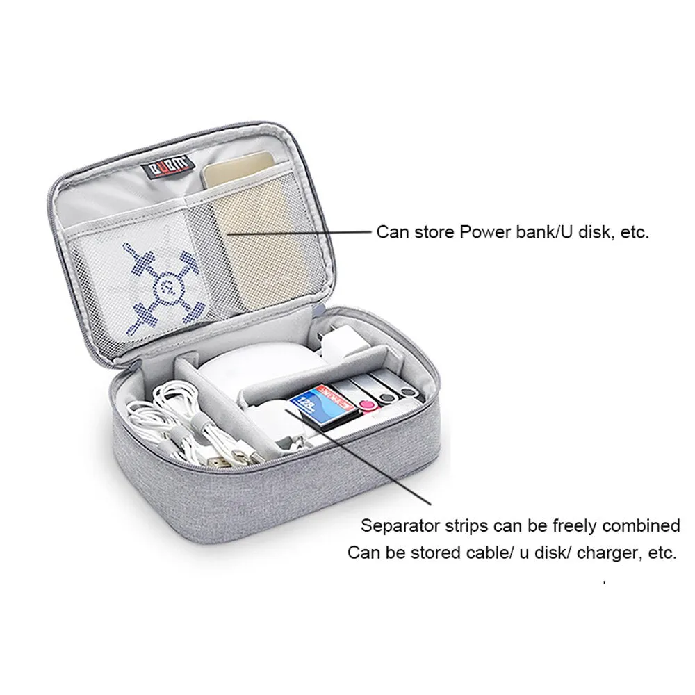 Travel Accessories Cable Organizer Bag - Waterproof Gadget Bag for Cable, Charger, Power Bank