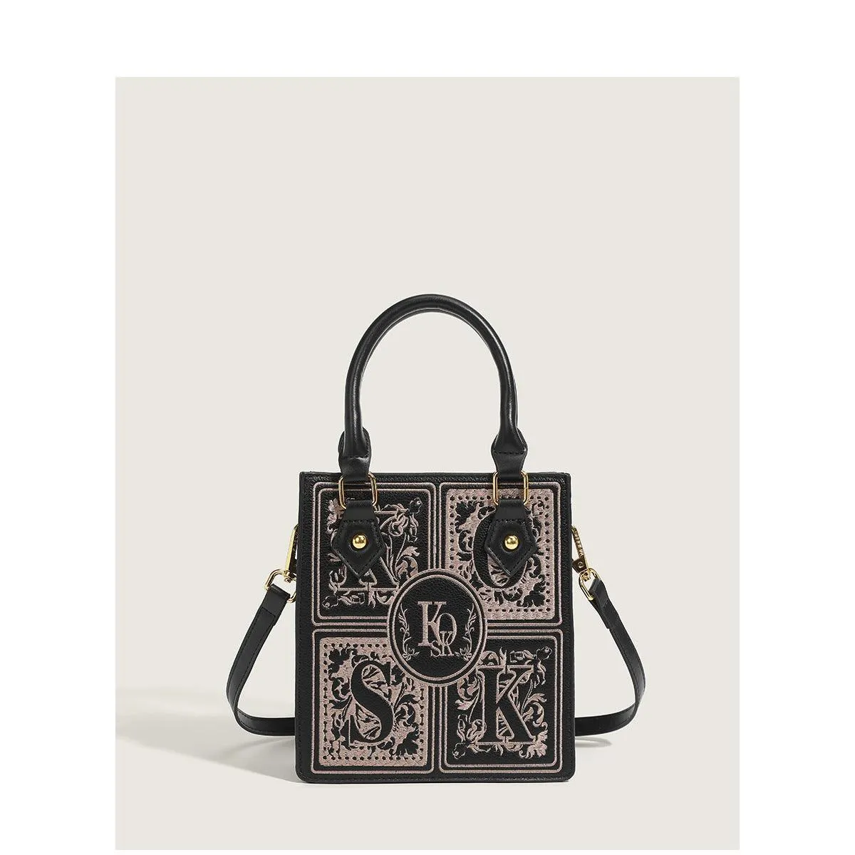 Trendy Early Autumn Embroidered Small Square Messenger Bag - Street Style Essential