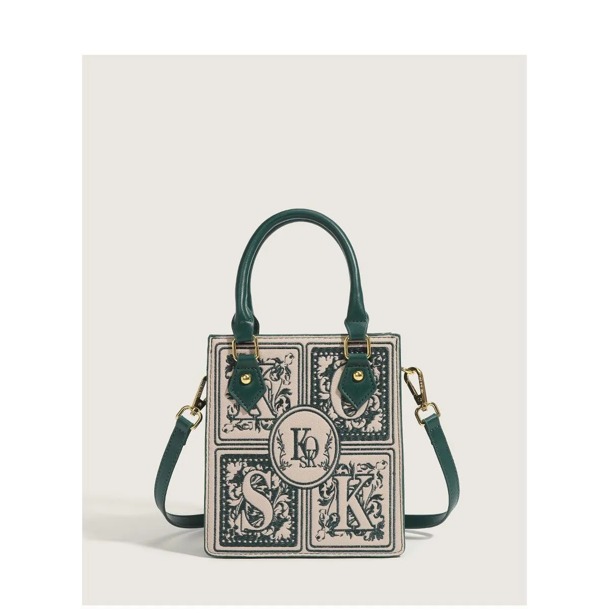 Trendy Early Autumn Embroidered Small Square Messenger Bag - Street Style Essential