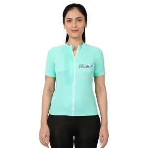 Triquip BeVisible Cycling Jersey Women Half Sleeves - Sea Green