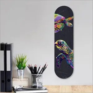 Turtle Print Skateboard Wall Art