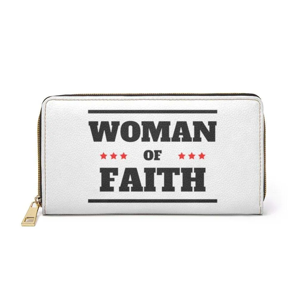 Uniquely You Womens Wallet - Zip Purse / White & Black Woman of Faith