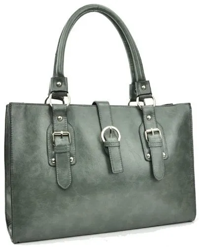 Vega Faux Leather Satchel Bag