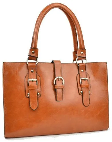 Vega Faux Leather Satchel Bag