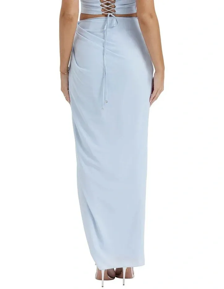 Vesper Gathered Stylish Side Slit Skirt