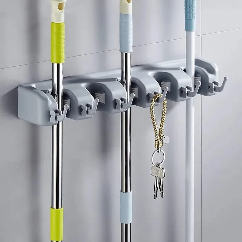 Wall Mount Mop And Broom Holder