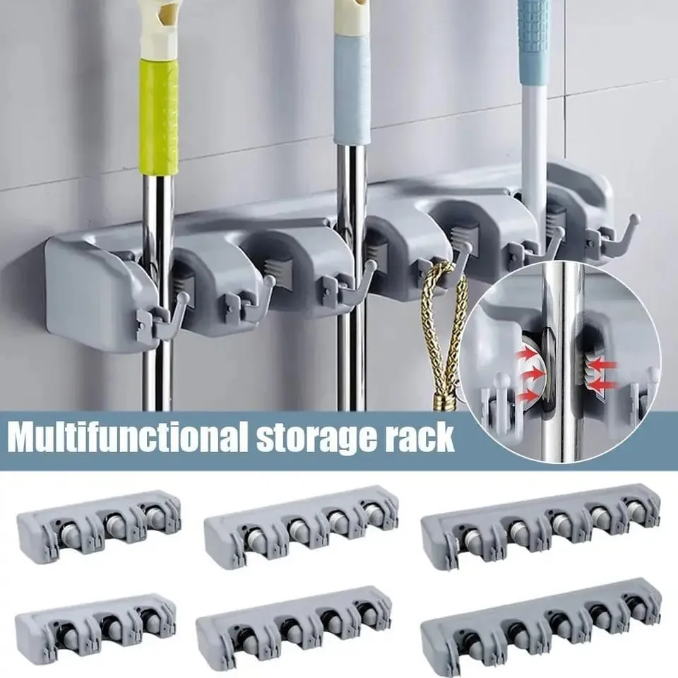 Wall Mount Mop And Broom Holder