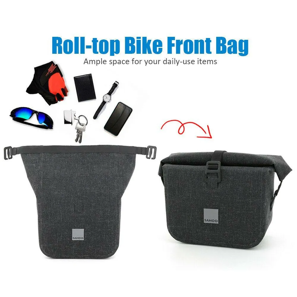 Waterproof Bike Handlebar Bag Front Bicycle Basket Cycling Handlebar Storage Bag Road Bike Bag