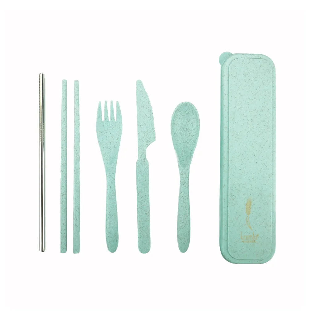 Wheat Straw Travel Utensil Set