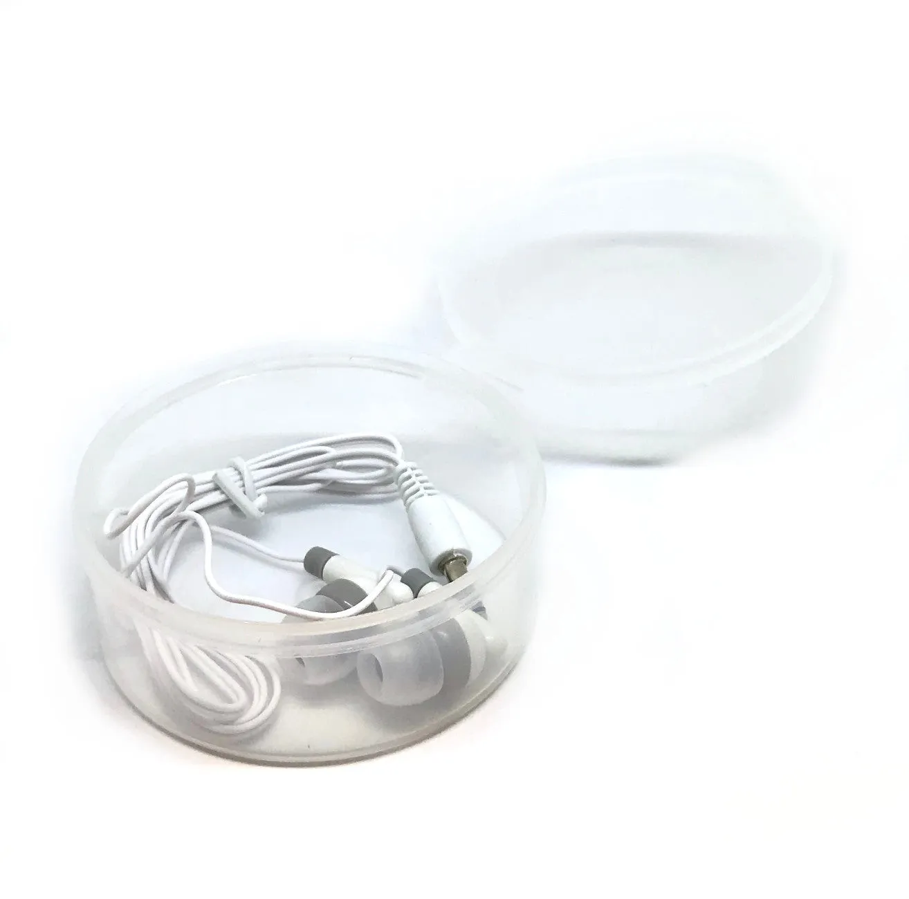 White Stereo Earbud Headphones