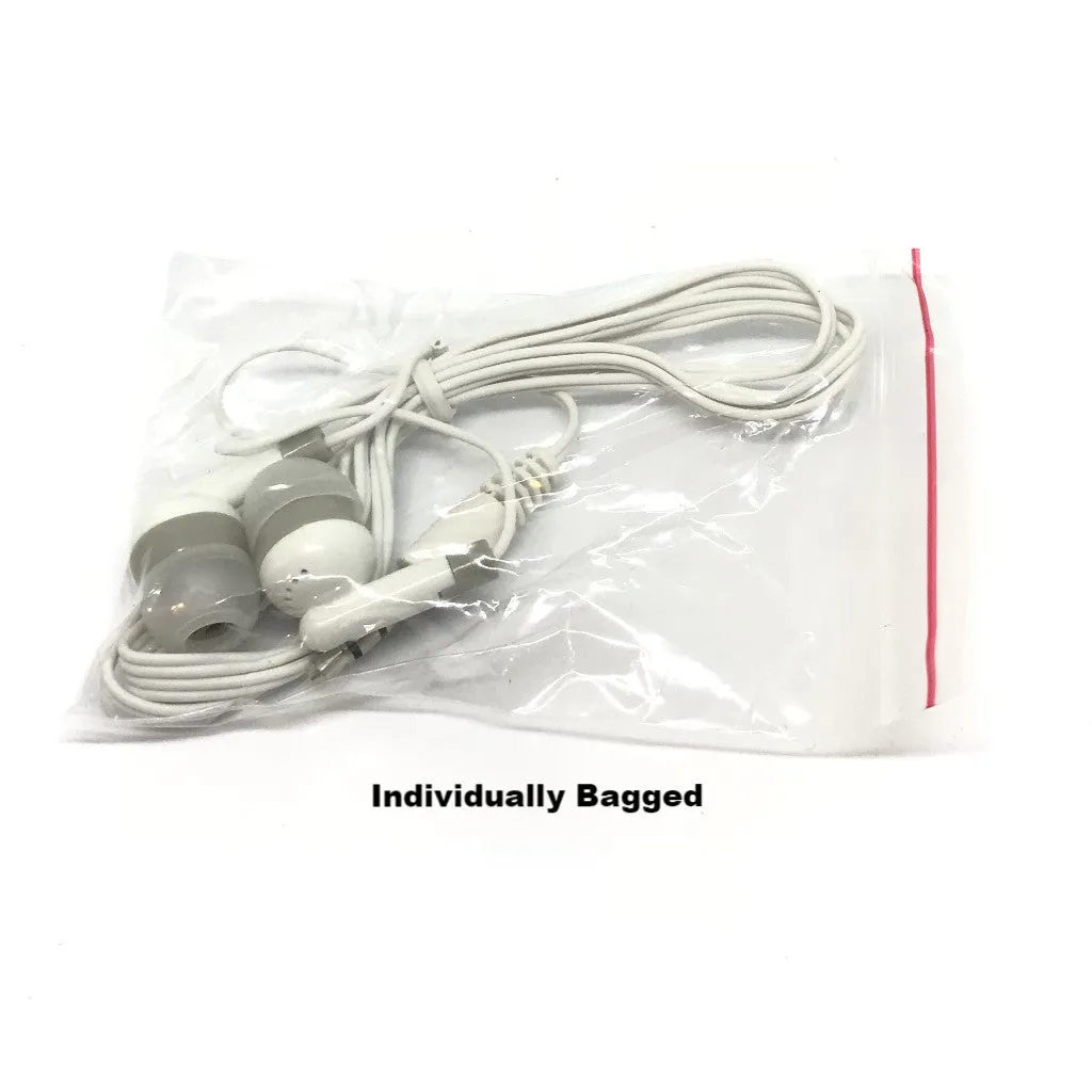 White Stereo Earbud Headphones