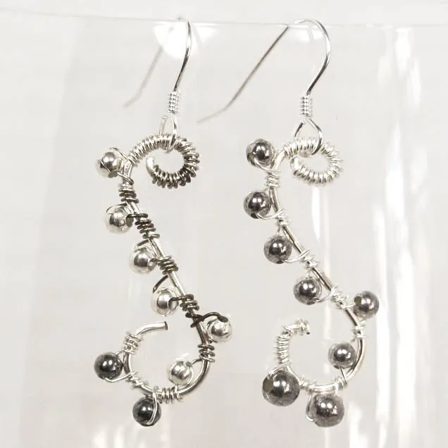 Wire-Wrapped Swirl Earrings