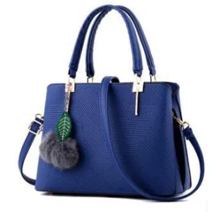 Women High Quality Faux-Leather Tote Cross-Body Handbag with Eye-Pleasing Tassels