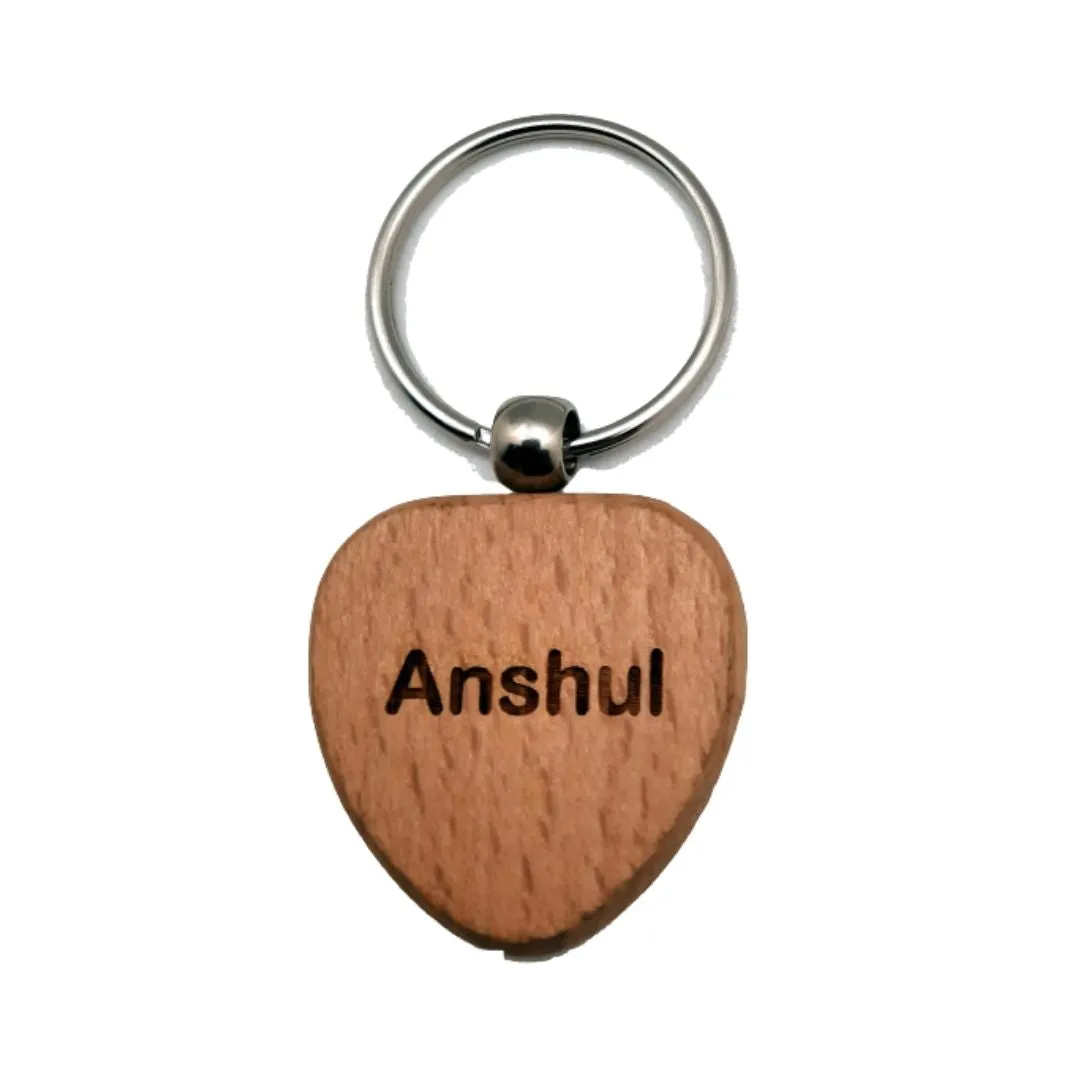 Wooden Engraved Keychain