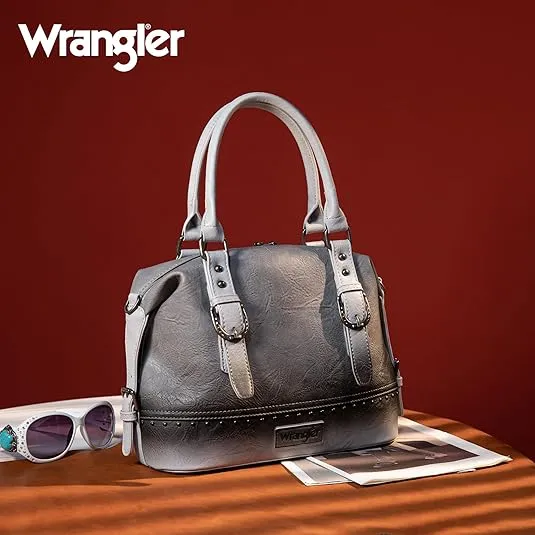 Wrangler Buckle  Satchel ~ Grey