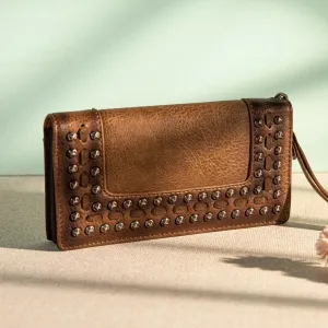 Wrangler Studded Wallet~ Coffee