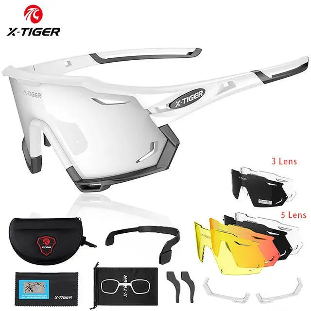 X-TIGER Cycling Sunglasses UV400 Protect Cycling Glasses Sports Polarized Men Bicycle Sunglasses MTB Racing Bike Glasses Eyewear