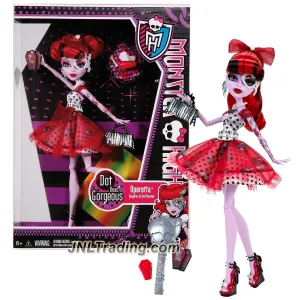 Year 2011 Monster High Dot Dead Gorgeous 10 Inch Doll - Daughter of the Phantom of the Opera OPERETTA with Purse, Cosmetic Mirror, Hairbrush and Stand